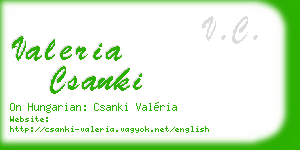 valeria csanki business card