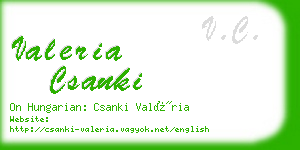 valeria csanki business card